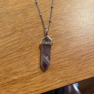 Real Amethyst Pendant Necklace